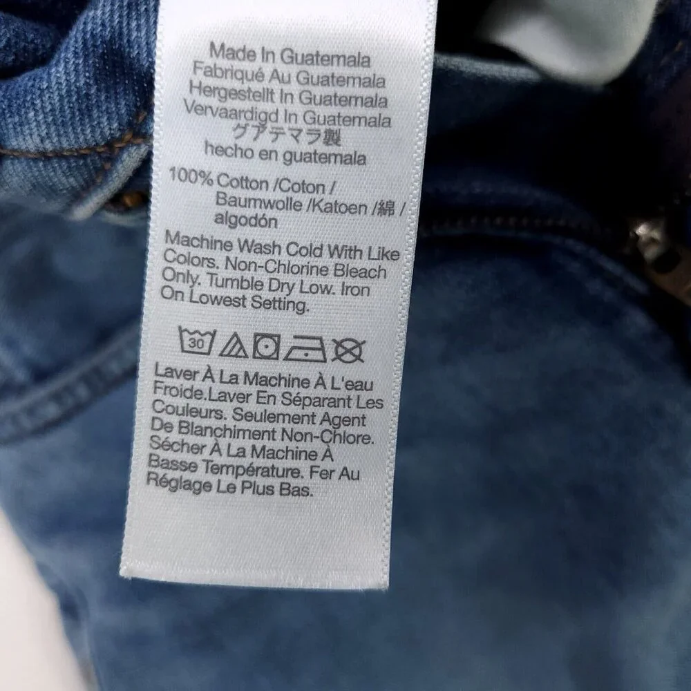 Madewell The Momjean Short Size 25 Women's Blue Denim Fringe High Rise - Picture 8 of 9